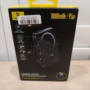 Baseus Nomos Qi2 45W 10000mAh Magnetic Power Bank with Built-In USB-C Cable